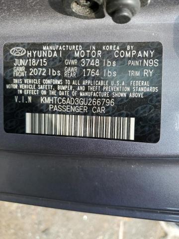 2016 Hyundai Veloster VIN: KMHTC6AD3GU266796 Lot: 58908834