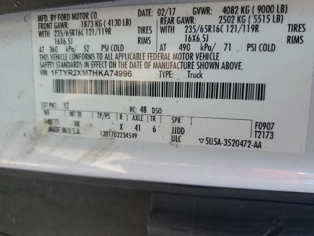 2017 FORD TRANSIT T- 1FTYR2XM7HKA74996