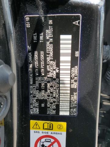 2019 Lexus Rx 350 Base VIN: 2T2ZZMCA4KC137360 Lot: 59845454