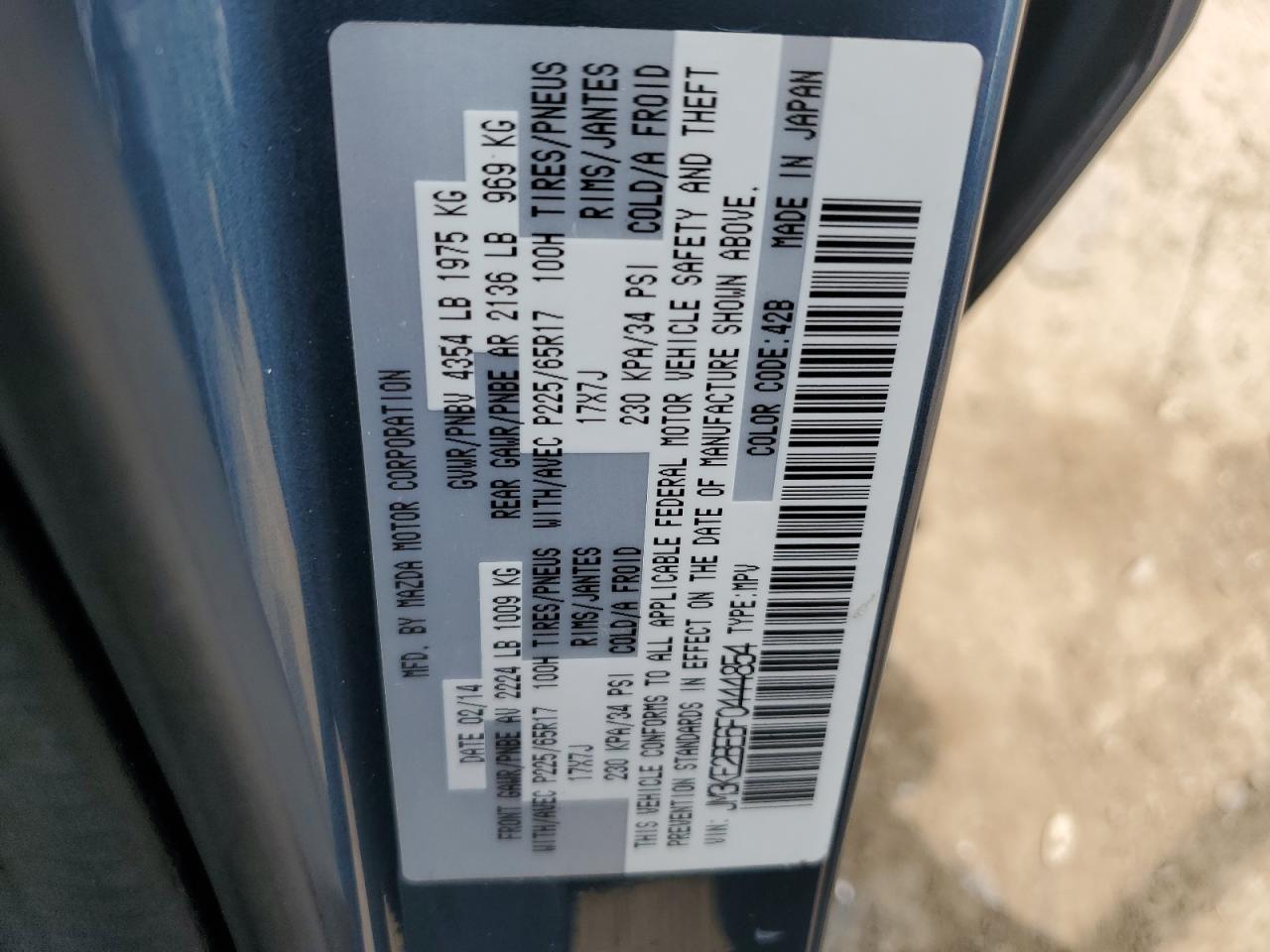 JM3KE2BE6F0444854 2015 Mazda Cx-5 Sport