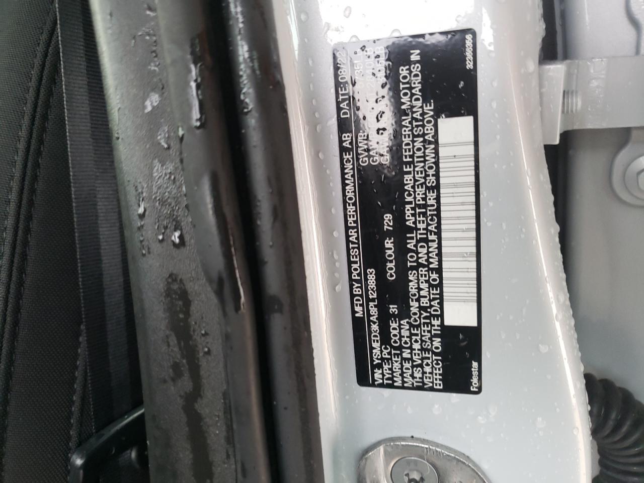 YSMED3KA8PL123883 2023 Polestar 2