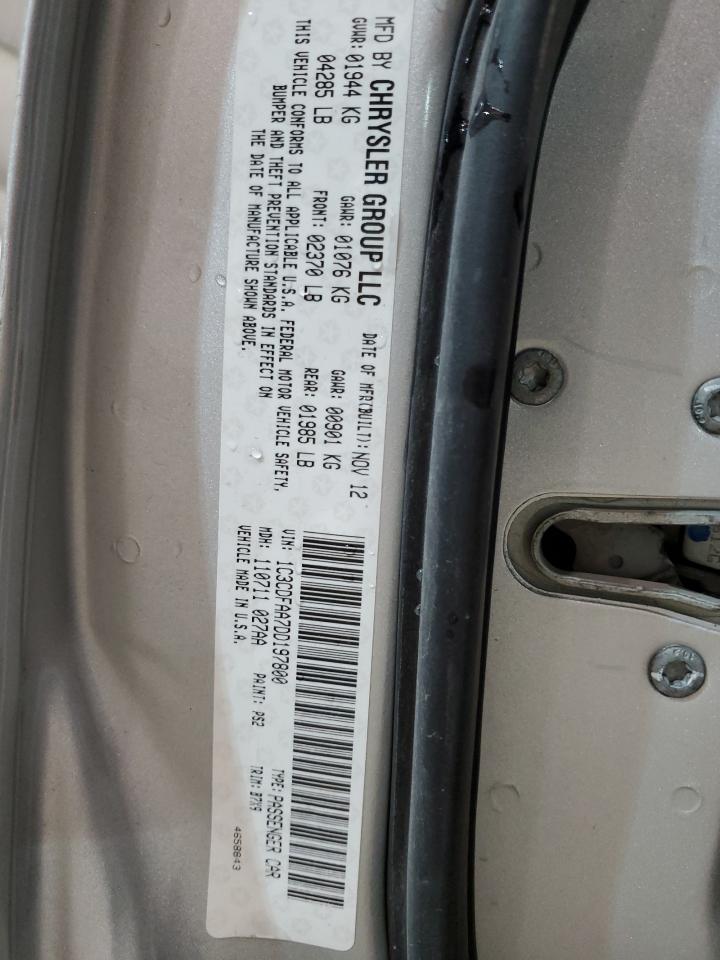 1C3CDFAA7DD197800 2013 Dodge Dart Se