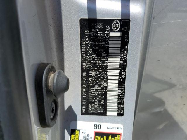 2018 TOYOTA COROLLA L - 2T1BURHE2JC099722