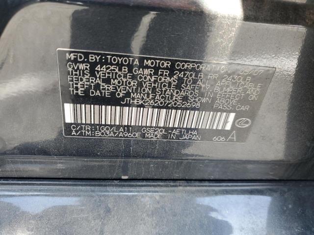 2007 Lexus Is 250 VIN: JTHBK262072052698 Lot: 58363914