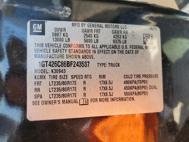 2011 GMC Sierra K3500 Denali VIN: 1GT426C86BF243537 Lot: 58329694