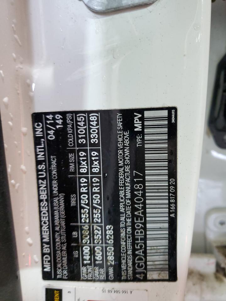 4JGDA5HB9EA404817 2014 Mercedes-Benz Ml 350 4Matic