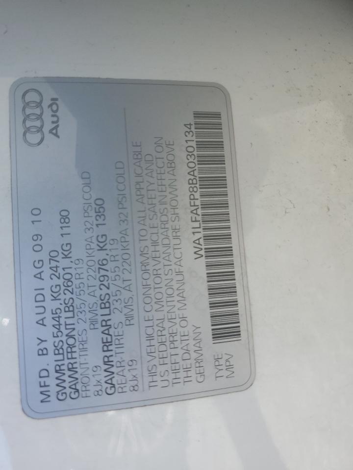 WA1LFAFP8BA030134 2011 Audi Q5 Premium Plus