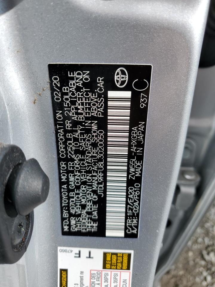 JTDL9RFU8L3020050 2020 Toyota Prius Le