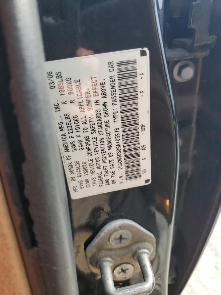 1HGCM56806A105976 2006 Honda Accord Ex