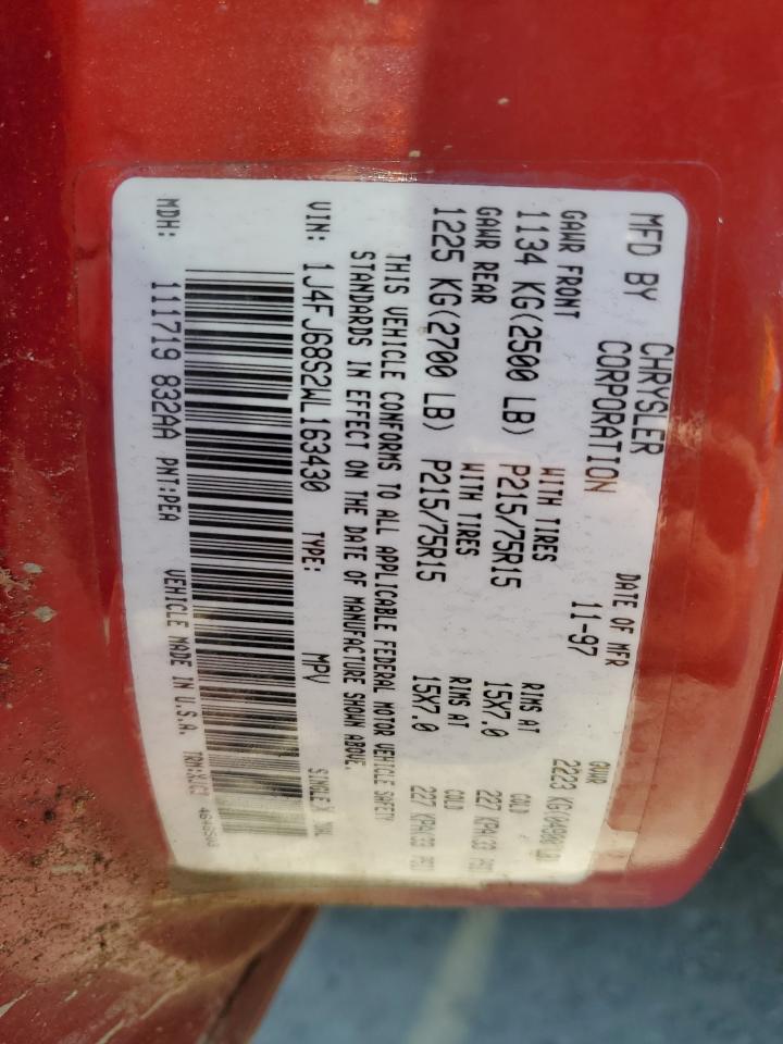 1J4FJ68S2WL163430 1998 Jeep Cherokee Sport