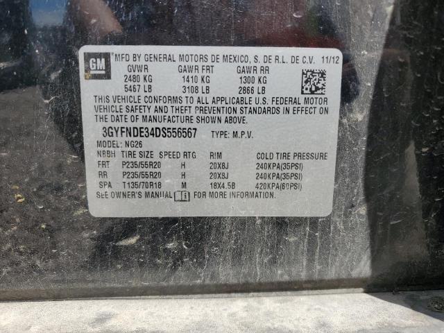 2013 Cadillac Srx Performance Collection VIN: 3GYFNDE34DS556567 Lot: 60264264