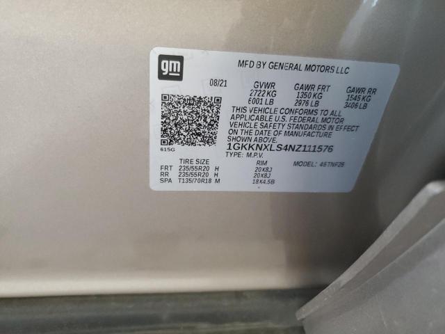 2022 GMC Acadia Denali VIN: 1GKKNXLS4NZ111576 Lot: 57222834