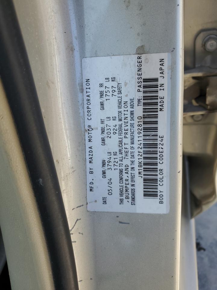 JM1BK12F241192810 2004 Mazda 3 I