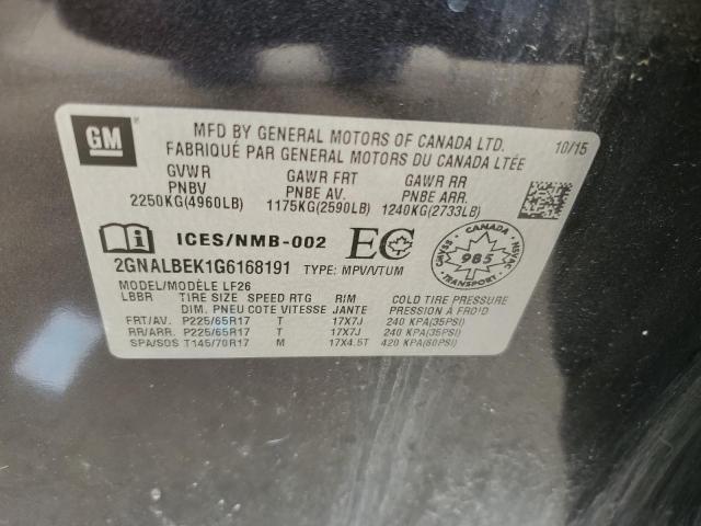 2016 Chevrolet Equinox Ls VIN: 2GNALBEK1G6168191 Lot: 59457984