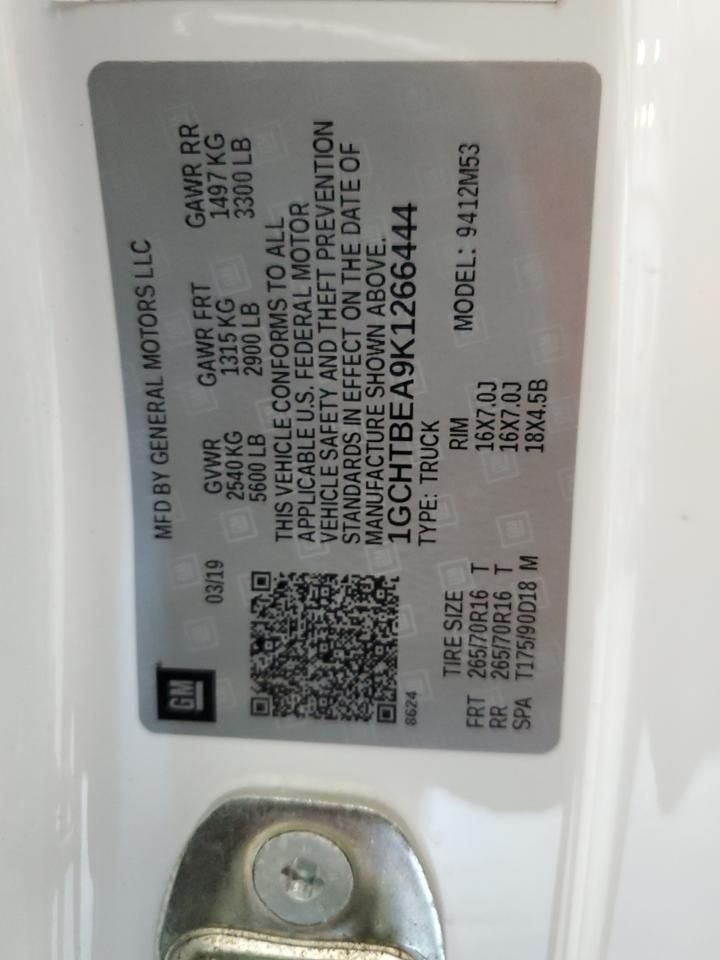 1GCHTBEA9K1266444 2019 Chevrolet Colorado