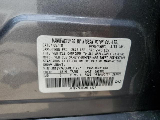 2018 Infiniti Q50 Luxe VIN: JN1EV7ARXJM611227 Lot: 57915114