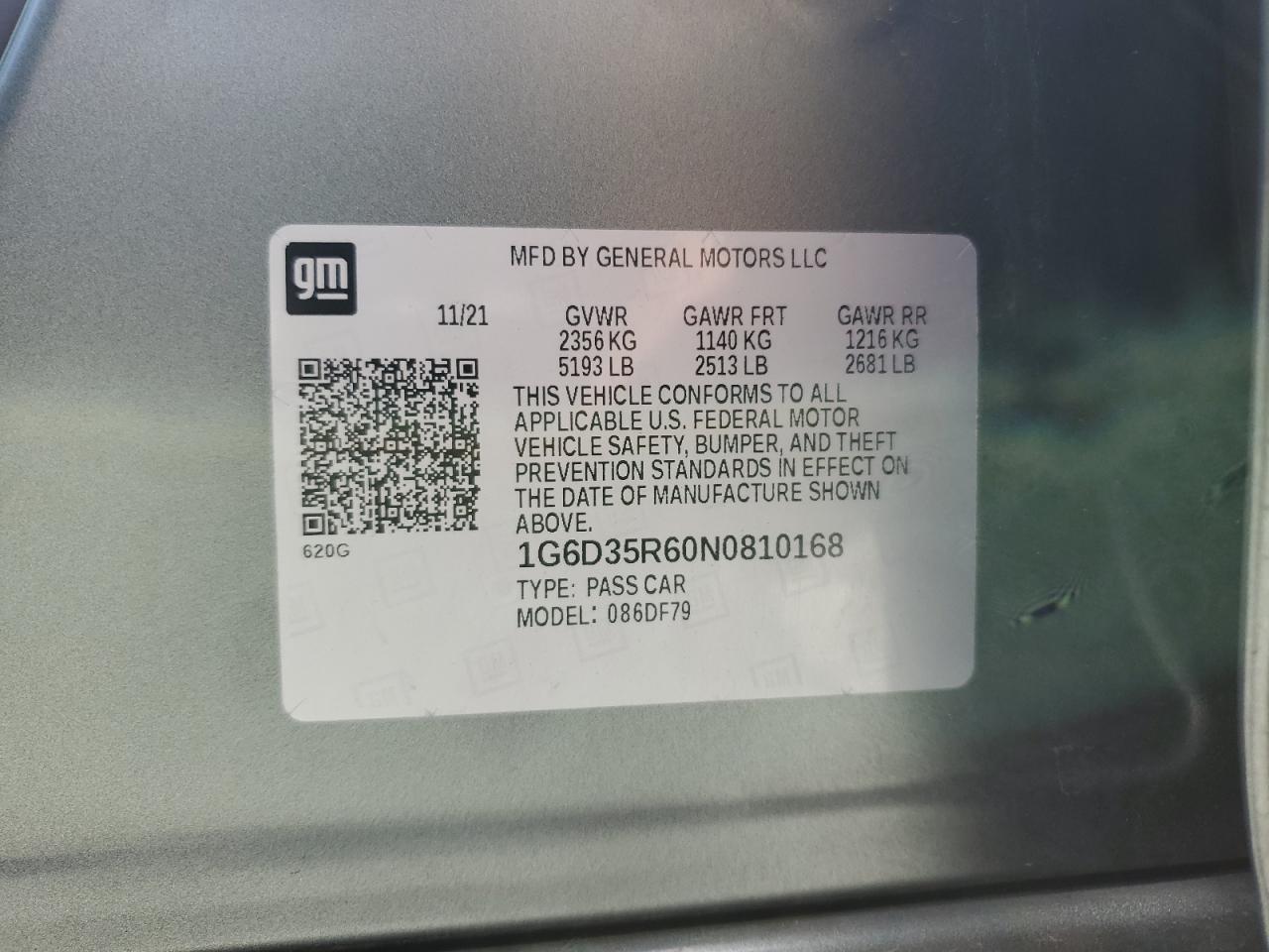 1G6D35R60N0810168 2022 Cadillac Ct5-V Blackwing