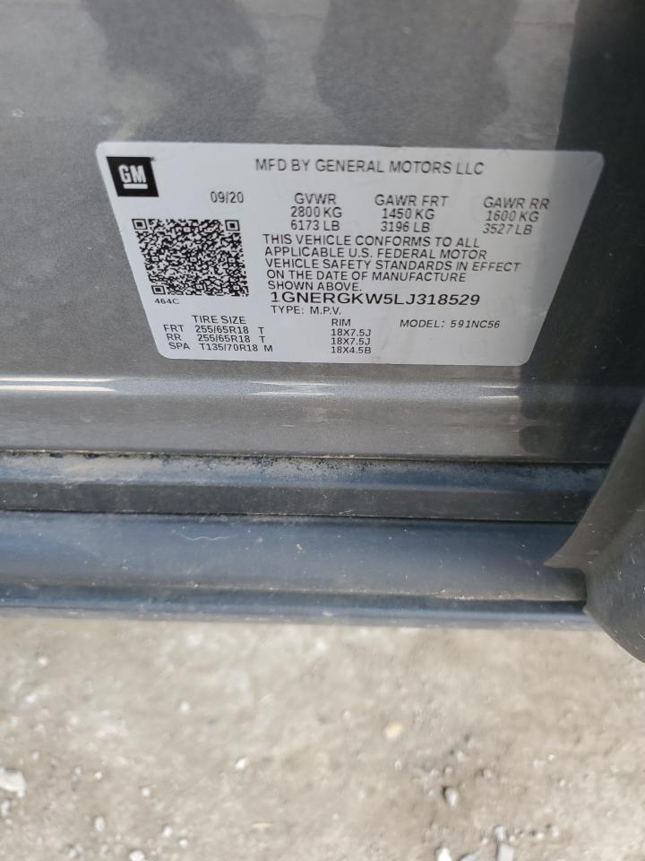 1GNERGKW5LJ318529 2020 Chevrolet Traverse Lt