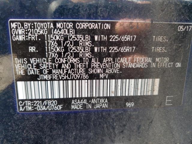 2017 Toyota Rav4 Le VIN: JTMBFREV5HJ709786 Lot: 56937564