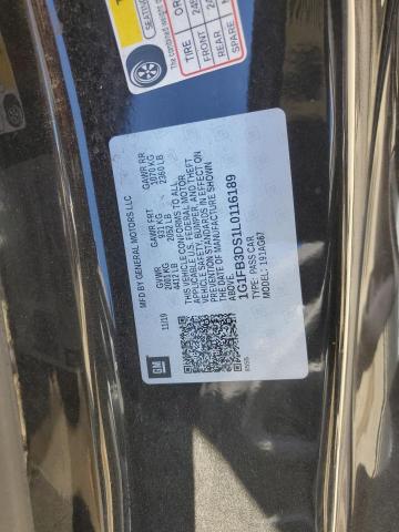 2020 Chevrolet Camaro Ls VIN: 1G1FB3DS1L0116189 Lot: 61060834