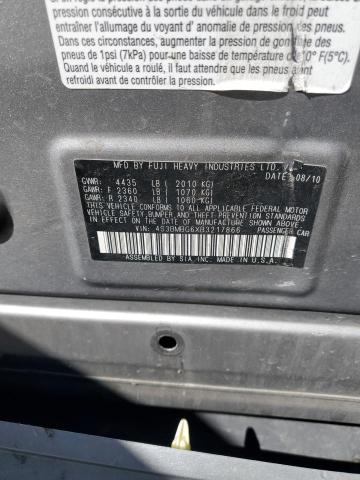 2011 Subaru Legacy 2.5I Premium VIN: 4S3BMBG6XB3217866 Lot: 59184394