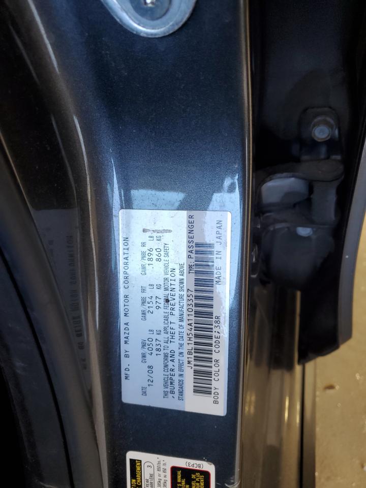 JM1BL1H54A1103357 2010 Mazda 3 S