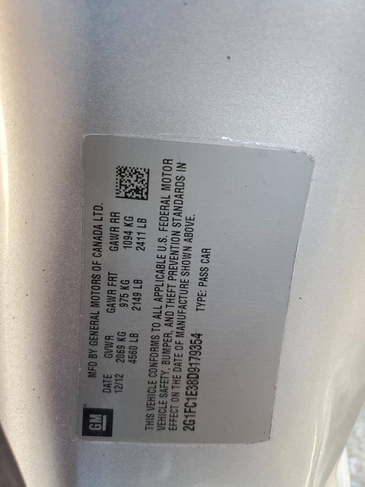 2G1FC1E38D9179354 2013 Chevrolet Camaro Lt