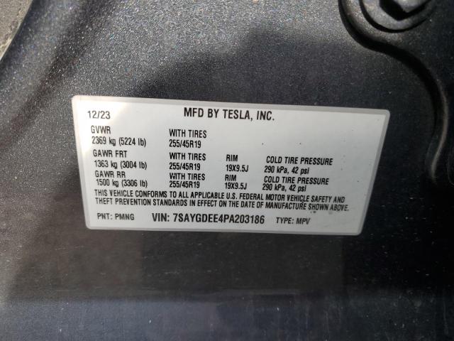 2023 Tesla Model Y VIN: 7SAYGDEE4PA203186 Lot: 58659034