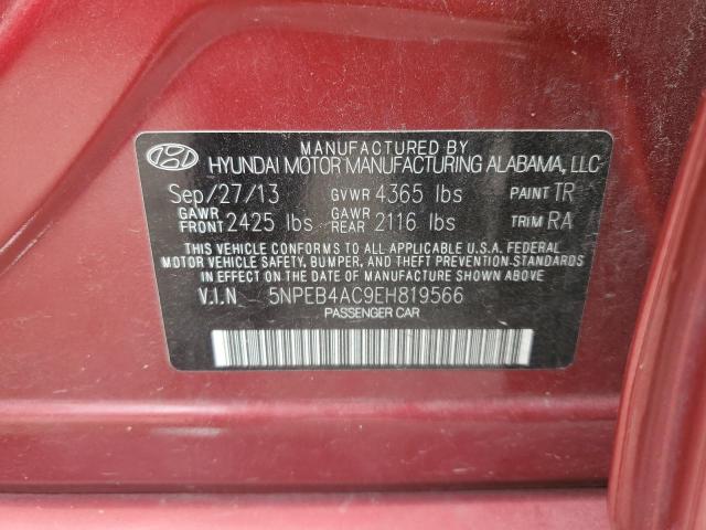 2014 Hyundai Sonata Gls VIN: 5NPEB4AC9EH819566 Lot: 60528184