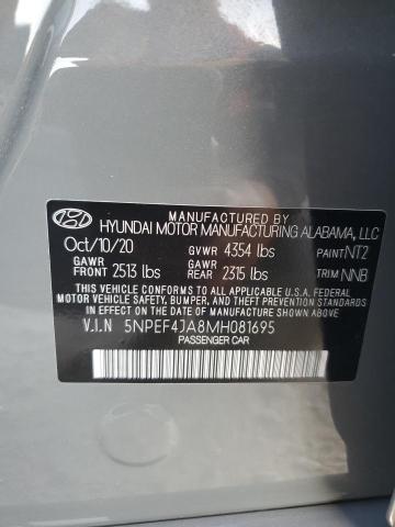 2021 Hyundai Sonata Sel VIN: 5NPEF4JA8MH081695 Lot: 61221624