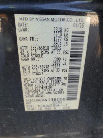 2016 NISSAN MURANO S - 5N1AZ2MG5GN138008
