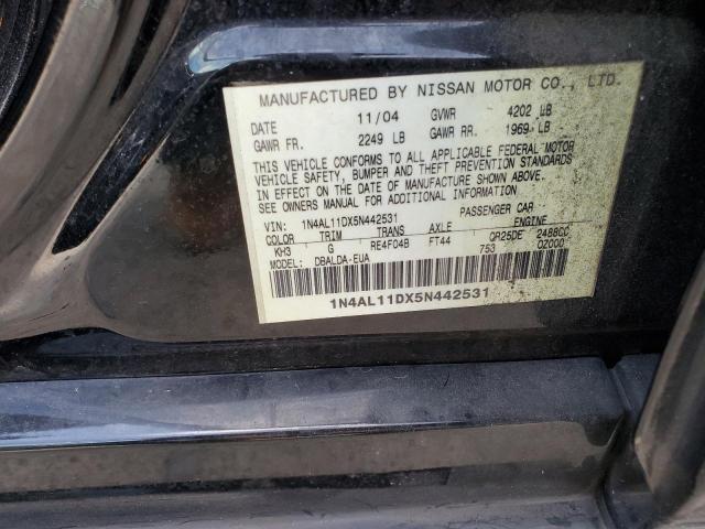 2005 Nissan Altima S VIN: 1N4AL11DX5N442531 Lot: 58533184