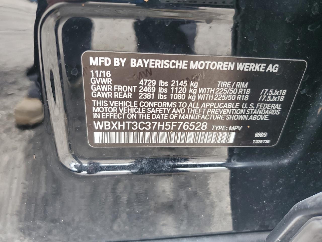 WBXHT3C37H5F76528 2017 BMW X1 xDrive28I