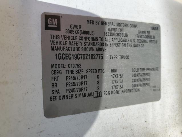 2009 Chevrolet Silverado C1500 VIN: 1GCEC19C79Z102775 Lot: 57268884