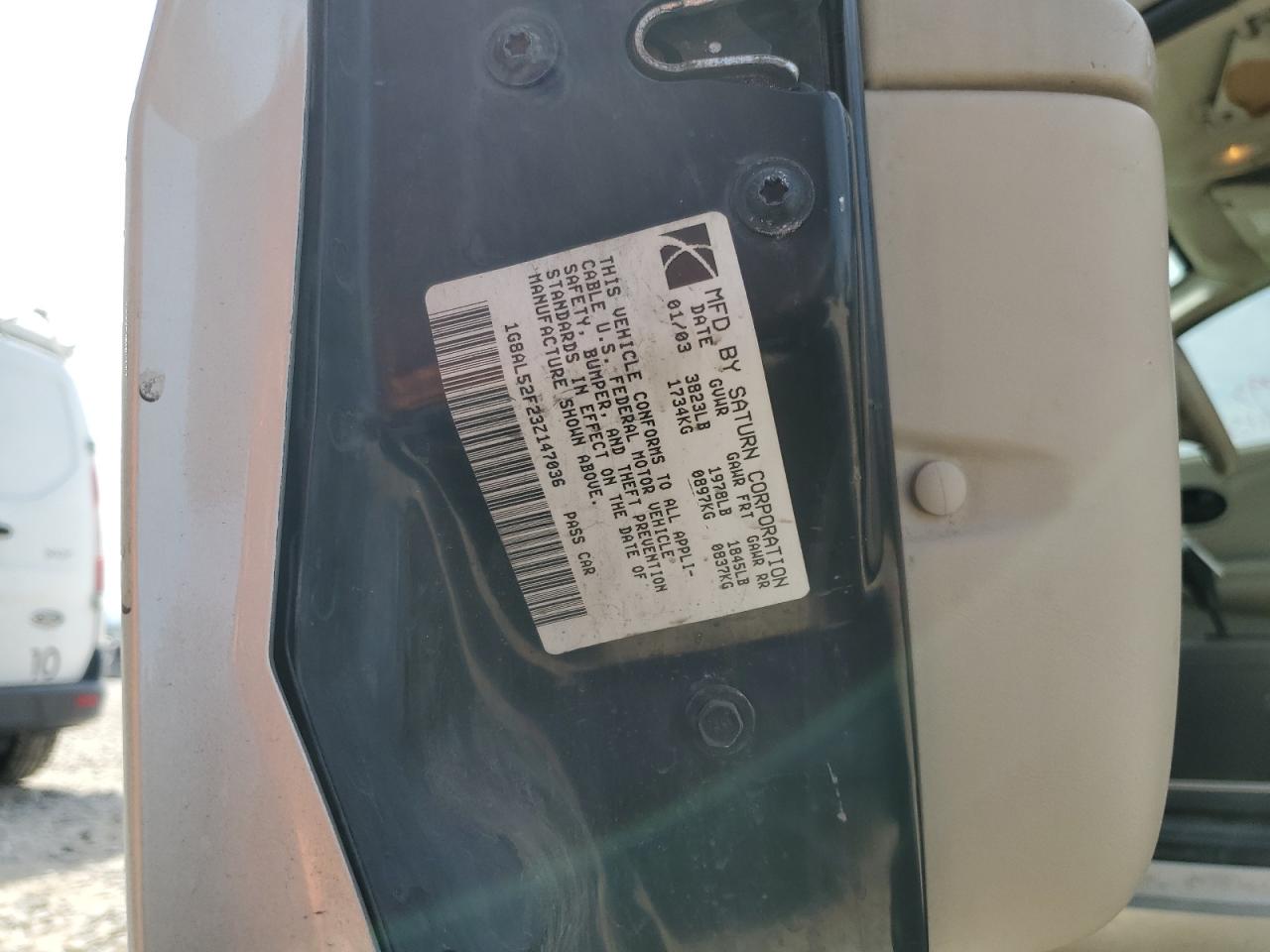 1G8AL52F23Z147036 2003 Saturn Ion Level 3