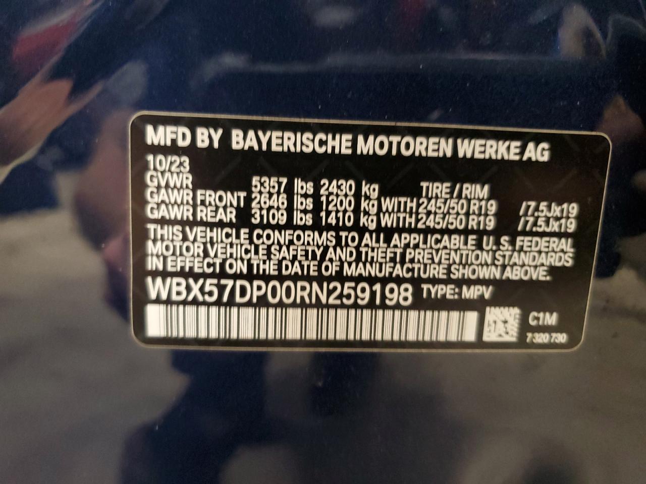 WBX57DP00RN259198 2024 BMW X3 xDrive30I