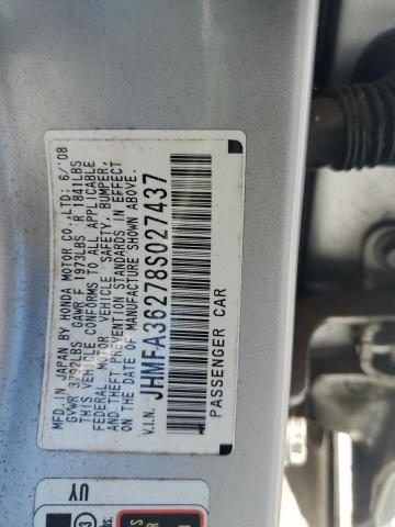 2008 Honda Civic Hybrid VIN: JHMFA36278S027437 Lot: 60210094