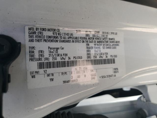 2016 Ford Focus Se VIN: 1FADP3F24GL269088 Lot: 59015934