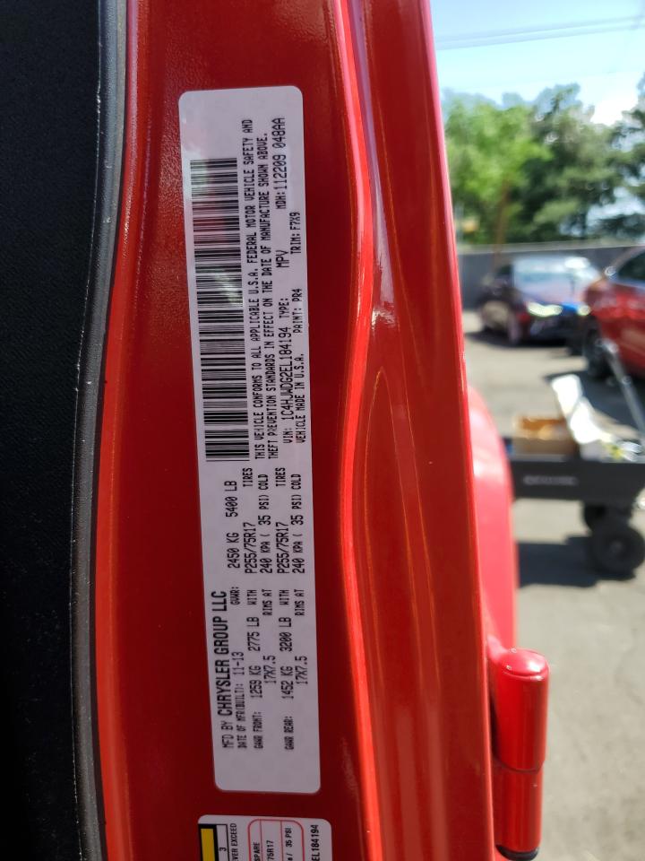 1C4HJWDG2EL184194 2014 Jeep Wrangler Unlimited Sport