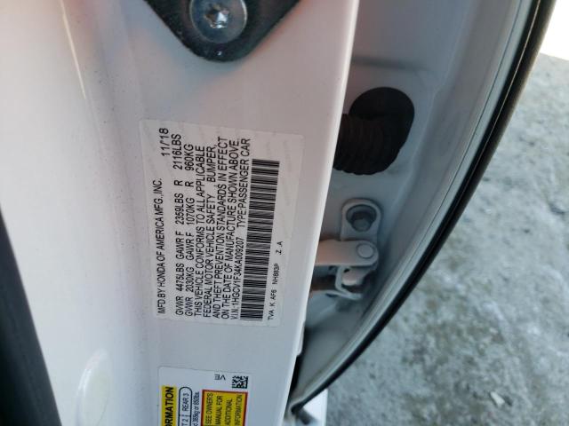 1HGCV1F34KA009207 2019 HONDA ACCORD - Image 12