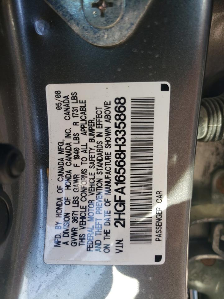 2HGFA16568H335868 2008 Honda Civic Lx