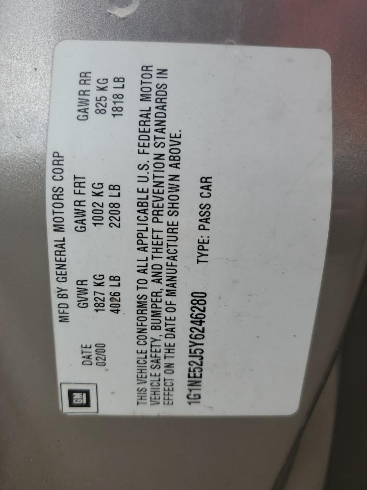 1G1NE52J5Y6246280 2000 Chevrolet Malibu Ls