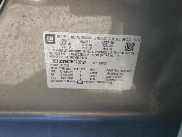 2017 GMC Sierra K1500 Denali VIN: 3GTU2PEC7HG206124 Lot: 60478364