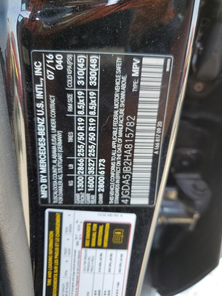 4JGDA5JB2HA815782 2017 Mercedes-Benz Gle 350