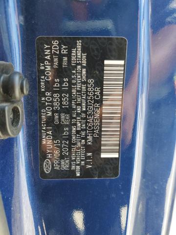 2016 Hyundai Veloster Turbo VIN: KMHTC6AE3GU256858 Lot: 58172704