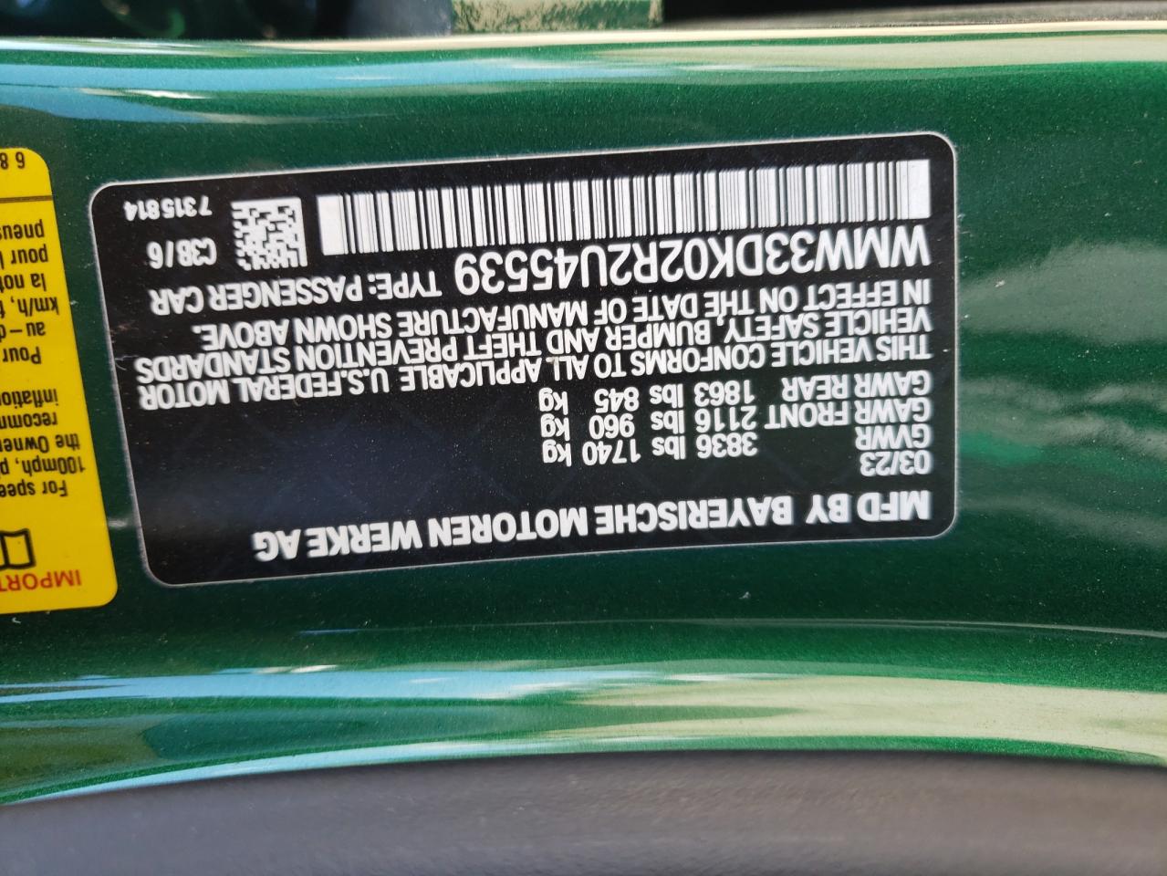 WMW33DK02R2U45539 2024 Mini Cooper