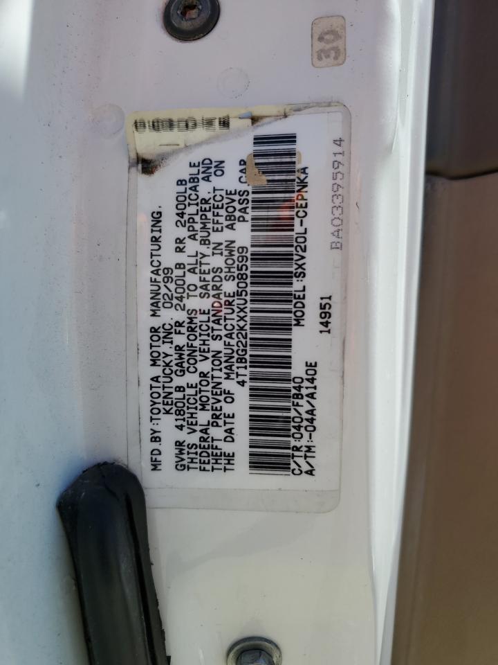 4T1BG22KXXU508599 1999 Toyota Camry Ce