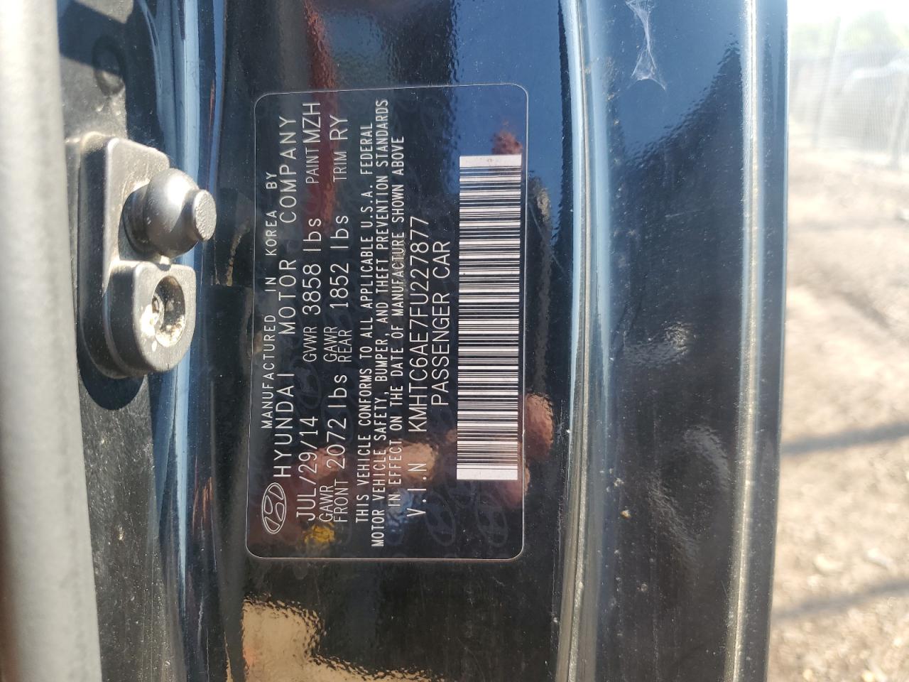 KMHTC6AE7FU227877 2015 Hyundai Veloster Turbo