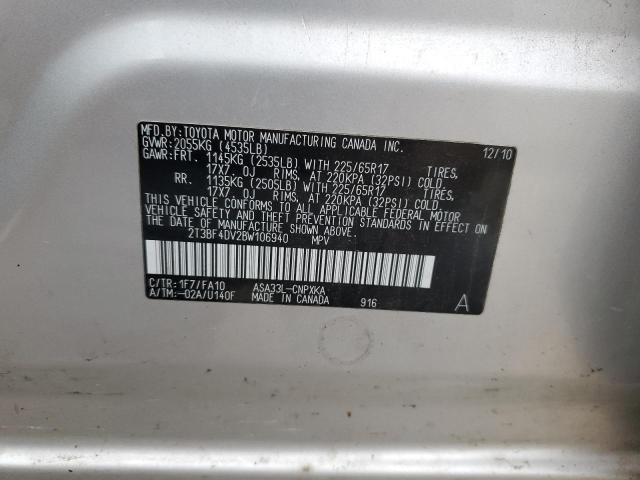 2011 Toyota Rav4 VIN: 2T3BF4DV2BW106940 Lot: 60272474