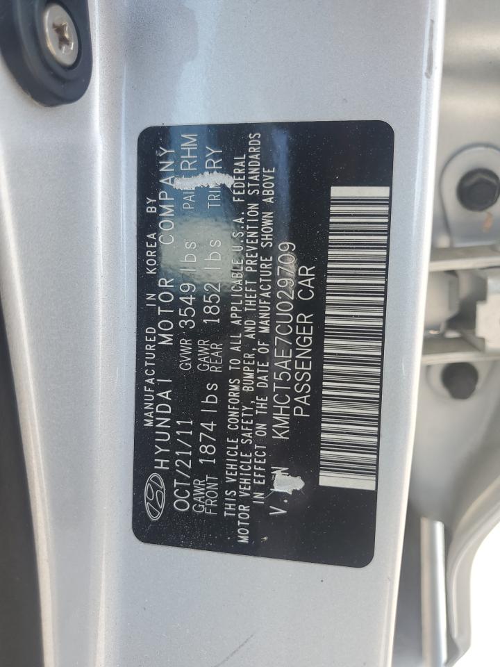 KMHCT5AE7CU029709 2012 Hyundai Accent Gls